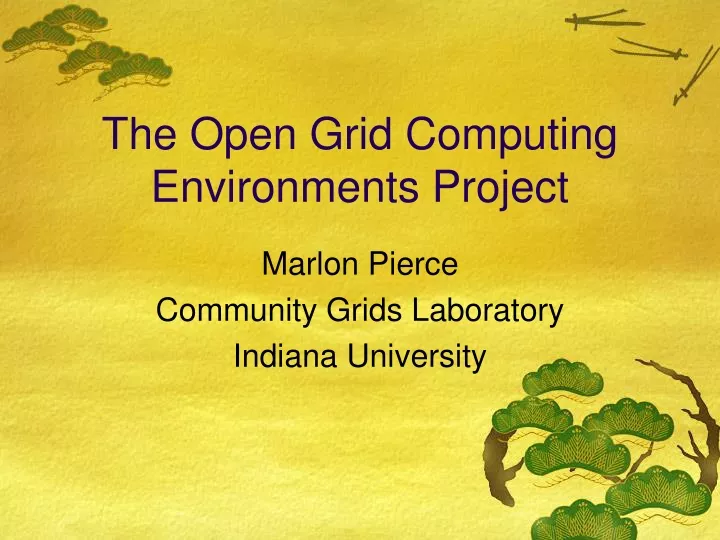 the open grid computing environments project