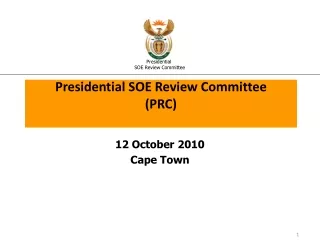 Presidential SOE Review Committee (PRC)