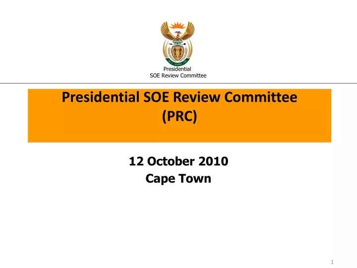 presidential soe review committee prc