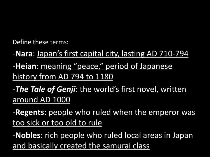 define these terms nara japan s first capital