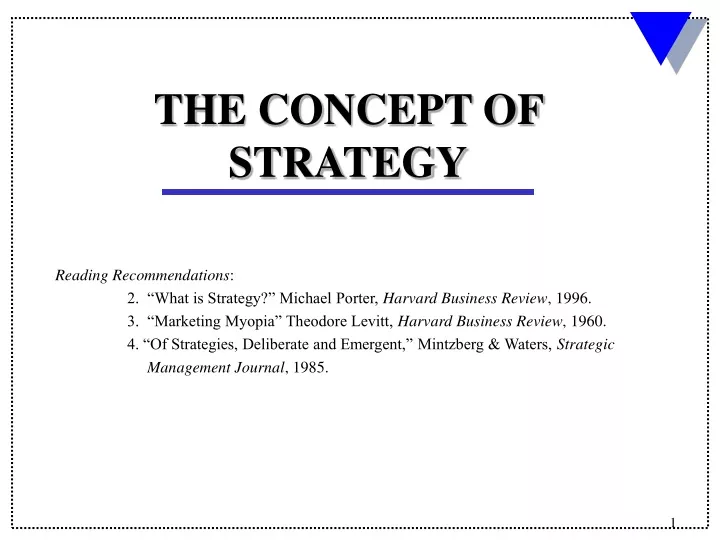 the concept of strategy
