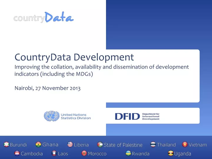 countrydata development improving the collation
