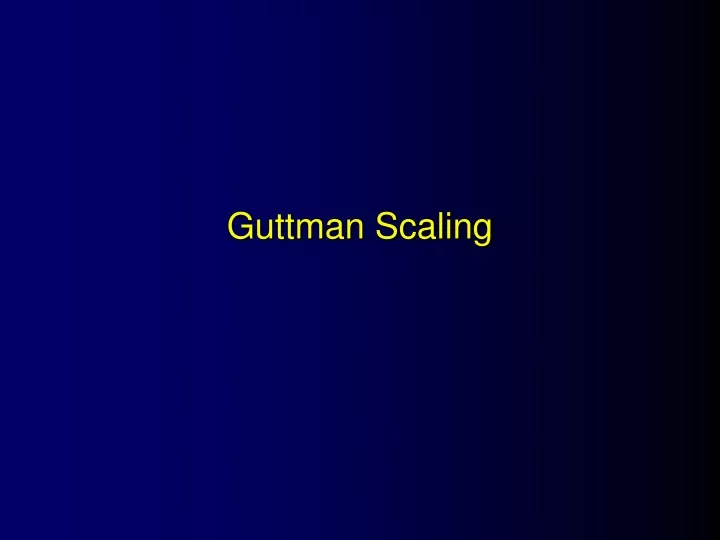 guttman scaling
