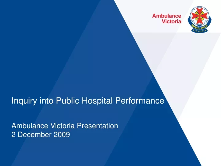 inquiry into public hospital performance