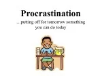 Procrastination - slide 1