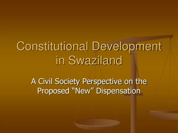 constitutional development in swaziland