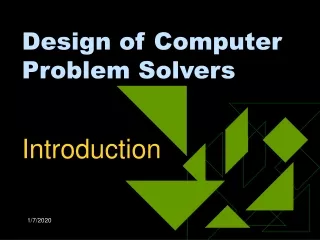 Design of Computer Problem Solvers