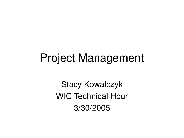 project management