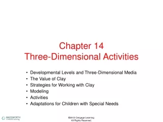 Chapter 14 Three-Dimensional Activities