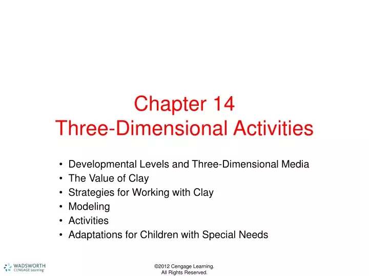 chapter 14 three dimensional activities
