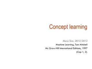 Concept learning