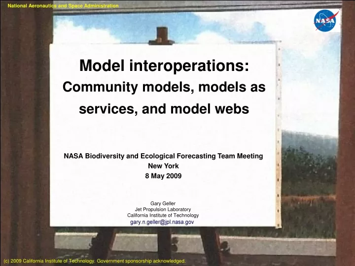 model interoperations community models models as services and model webs