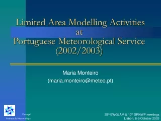 Limited Area Modelling Activities at  Portuguese Meteorological Service (2002/2003)