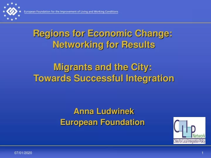 regions for economic change networking