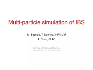 Multi-particle simulation of IBS