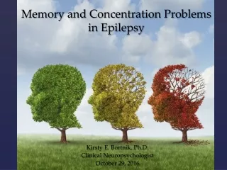 Memory and Concentration Problems in Epilepsy