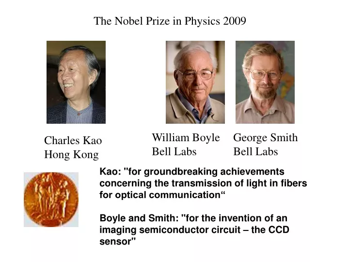 the nobel prize in physics 2009