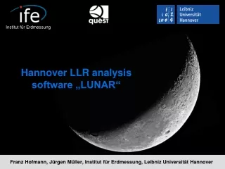 Hannover LLR analysis software „LUNAR“