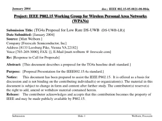 Project: IEEE P802.15 Working Group for Wireless Personal Area Networks (WPANs)