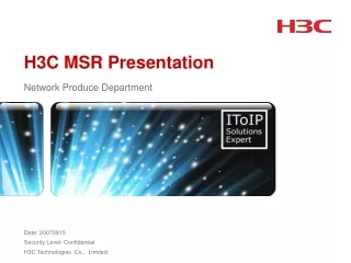 H3C MSR Presentation