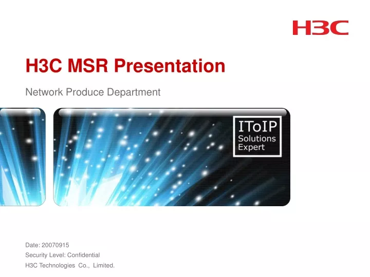 h3c msr presentation