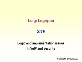 Luigi Logrippo SITE