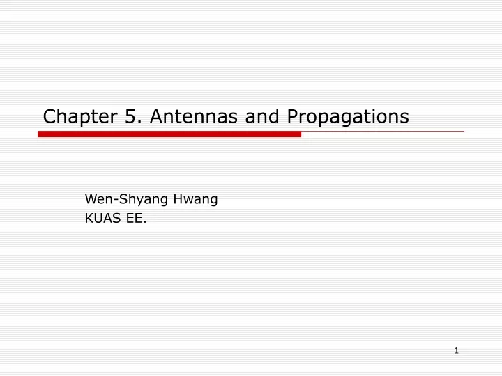 chapter 5 antennas and propagations