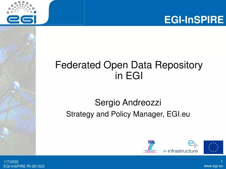 federated open data repository in egi