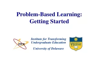 Problem-Based Learning:  Getting Started