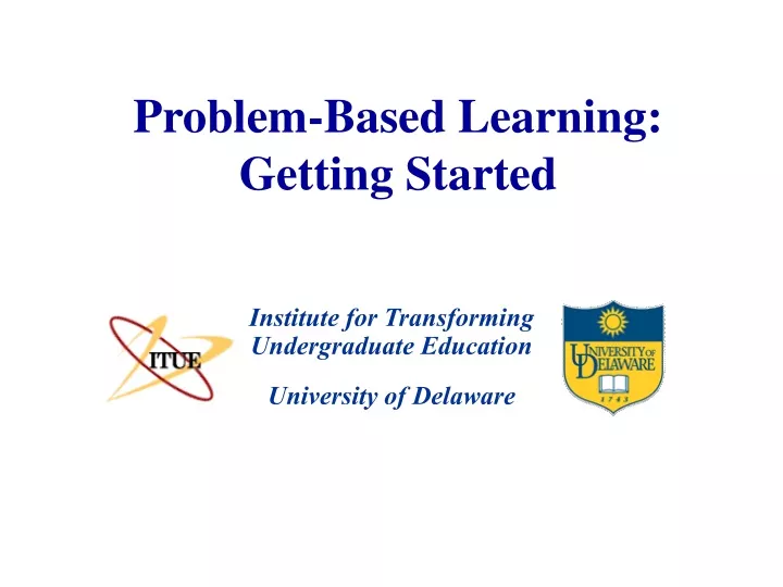 problem based learning getting started