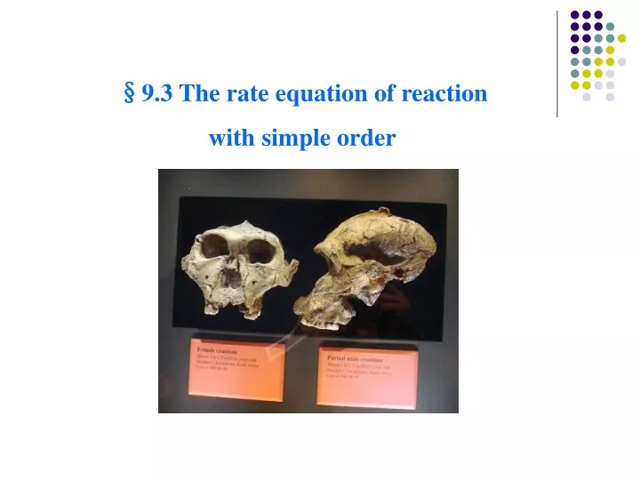 9 3 the rate equation of reaction with simple