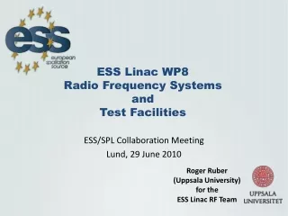 ESS Linac WP8 Radio Frequency Systems and Test Facilities