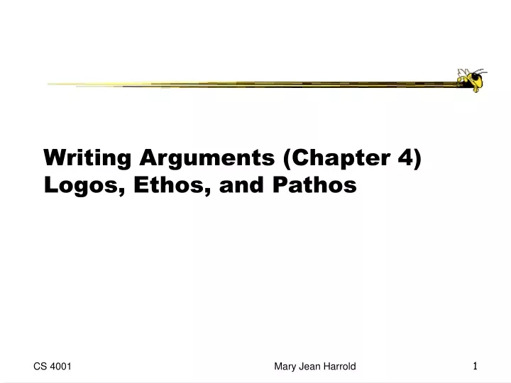 writing arguments chapter 4 logos ethos and pathos