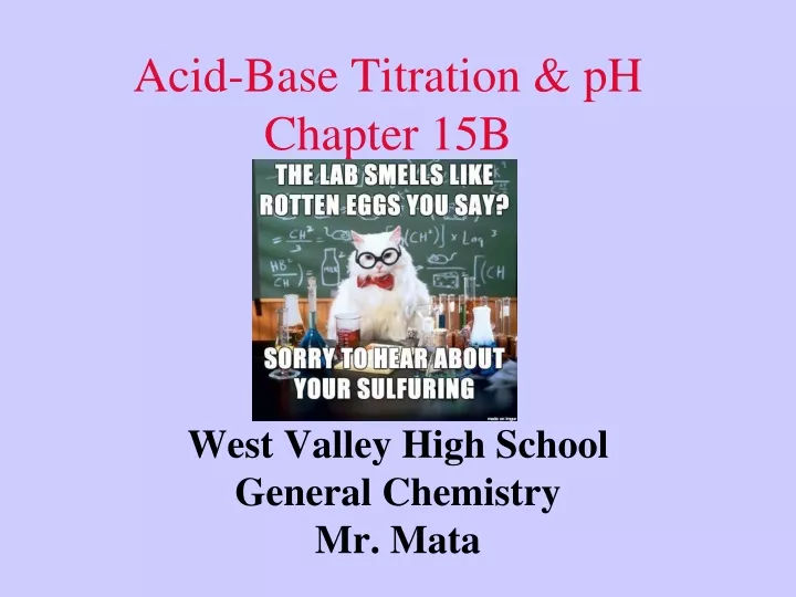acid base titration ph chapter 15b