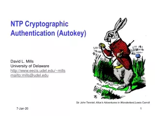 NTP Cryptographic Authentication (Autokey)