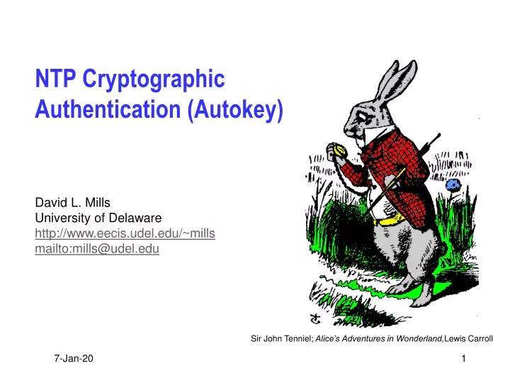 ntp cryptographic authentication autokey
