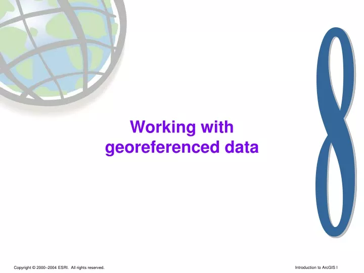 working with georeferenced data