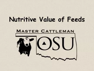 Nutritive Value of Feeds