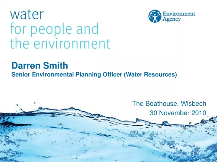 darren smith senior environmental planning