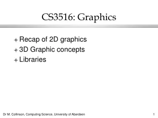 CS3516: Graphics