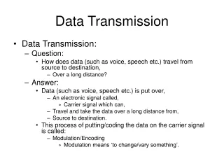 Data Transmission