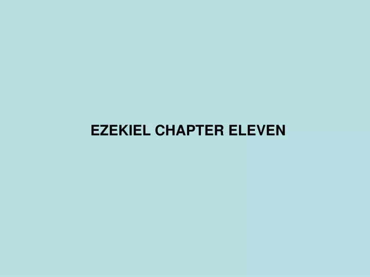 ezekiel chapter eleven