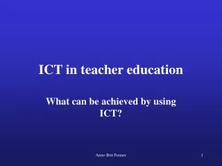 ICT in teacher education