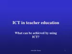 ICT in teacher education - slide 1