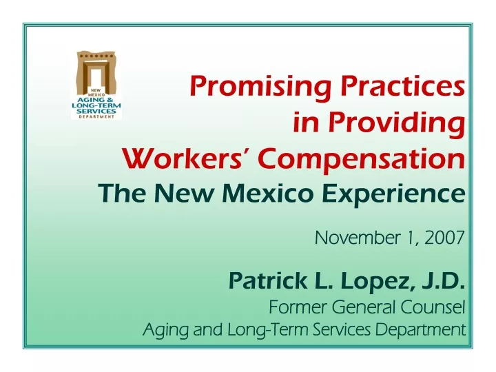 promising practices in providing workers