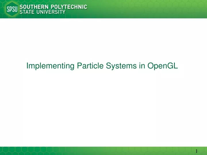 implementing particle systems in opengl
