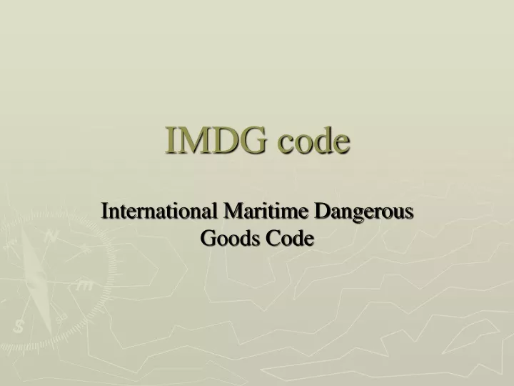 imdg code