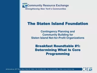 Community Resource Exchange Strengthening New York’s Communities