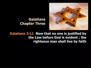 Galatians  Chapter Three