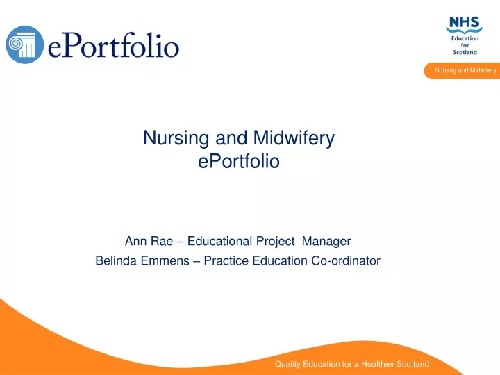 nursing and midwifery eportfolio